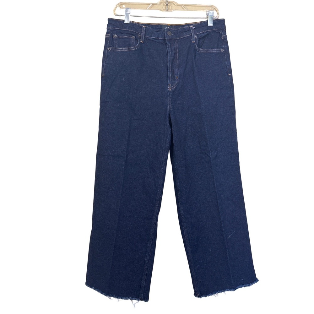 Rails Getty Crop Wide Leg Jeans Midnight Blues Size 31, minimalist, effortless